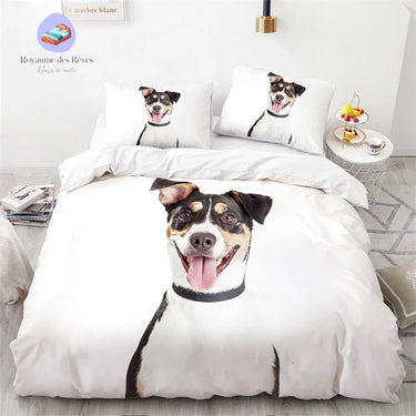 Housse de Couette Chien Blanche